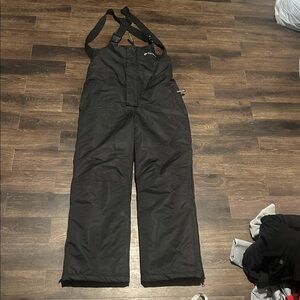 Women's Black Snow Bib Overalls